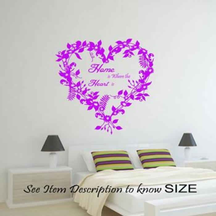 Home Is Where The Heart Is Vinyl Color Full Sticker