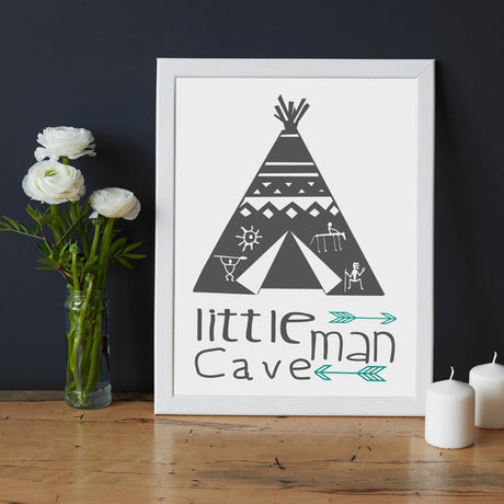 Little man Cave Frame wall art for Boy - Picture Frame