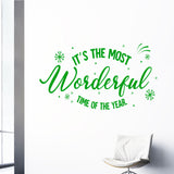 Removable Christmas Sticker - Most Wonderful Time of the Year Wall Decor