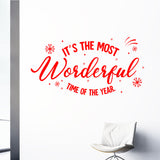 Removable Christmas Sticker - Most Wonderful Time of the Year Wall Decor