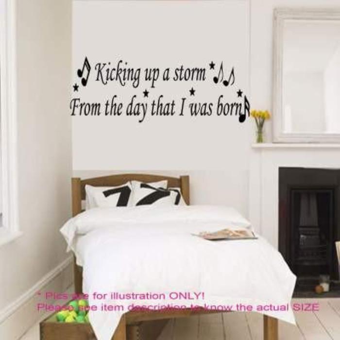 Oasis Be Here Now "Kicking up a Storm"- Music quote wall stickers