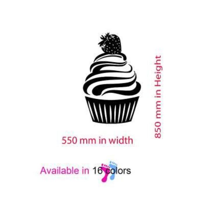 Large Strawberry Cupcake wall stickers